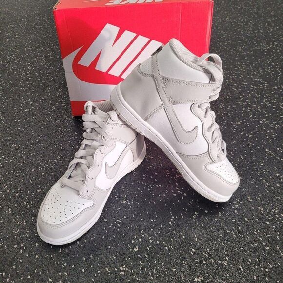 Nike Dunk High PS Vast Grey Kids Size 11C Gray Whi - Picture 6 of 8